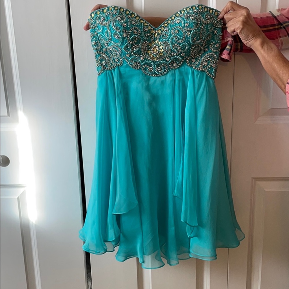 Sherri hill blue dress